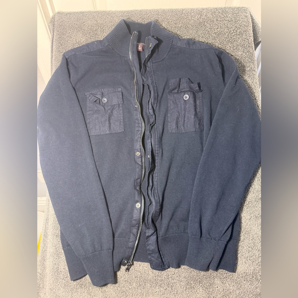 Refectory Men's Navy Sweater with Front‎ Pockets